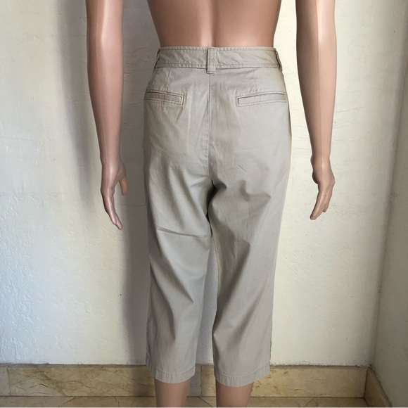 Ann Taylor Loft Curvy Cropped Khaki/Tan Capri Pants Women’s Size 6P Casual - Picture 2 of 16